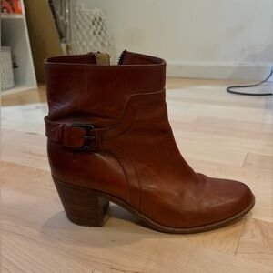 Frye Brown Leather Ankle Boots